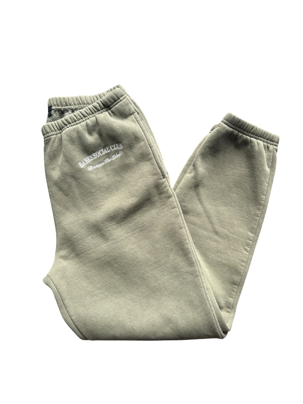 Brunette the Label olive Sweat Pants/Joggers with pockets in a size M/L. G C